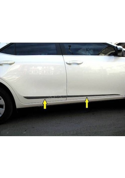 Toyota Corolla Uyumlu 2013 - 2018 Krom Yan Kapı Çıtası Mükemmel Görünüm