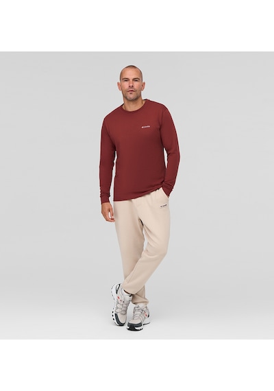 Columbia Cs0354 Csc M Basic Sm Logo Ls Tee Erkek Uzun Kollu T-shirt 9110161681 Bordo