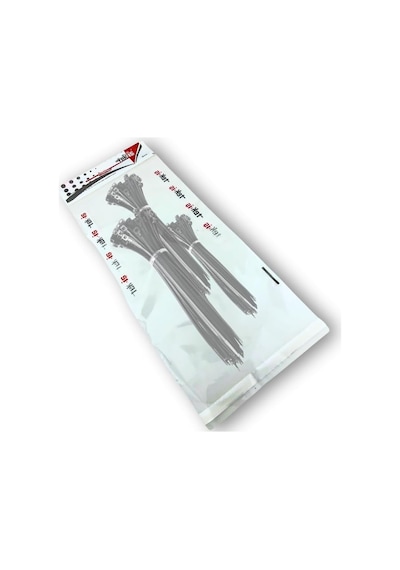 Tek - İş 200-250-300 Mm X 3,6 Mm Plastik Kablo Bağı Cırt Kelepçe Siyah 60 Adet Standart