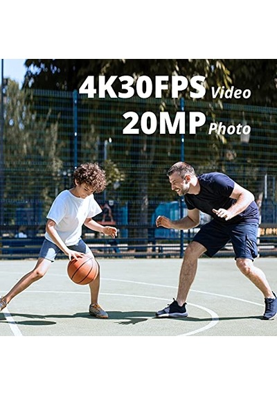 Akaso Brave 4 Aksiyon Kamerası 4k Su Geçirmez Su Altı Kamerası 40 M - Ultra Hd 20mp 170 Geniş Açılı Wifi Spor Kamerası Çift Ekran, Dokunmatik Ekran, 5x Yakınlaştırma Ve Montaj Setleri
