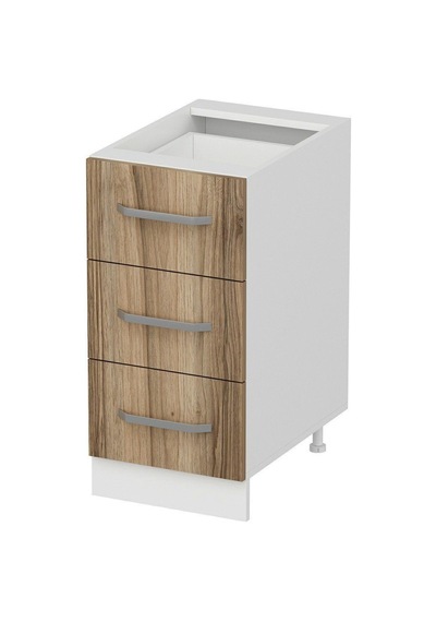 Minar Mutfak Alt Modül 3ç Nray 40cm Dolap Beyaz/dore - D1