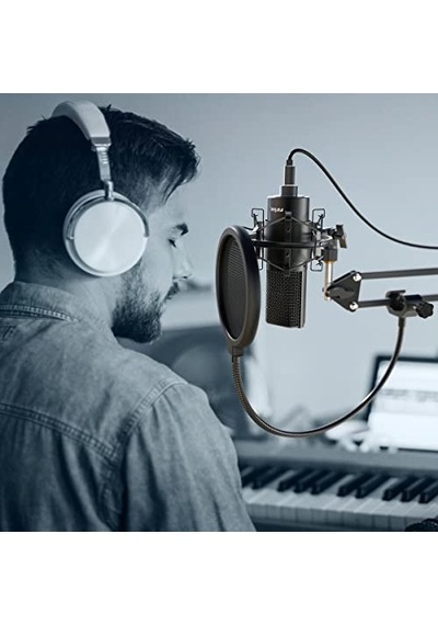 Boom Arm Veya Masaüstü Standı İçin Mikrofon Pop Filtresi, Çift Katmanlı Mikrofon Kalkanı, Kaz Boynu Klipsi, Akış, Podcasting, Seslendirme, Ev Kayıt Stüdyosu İçin Şarkı Söyleme