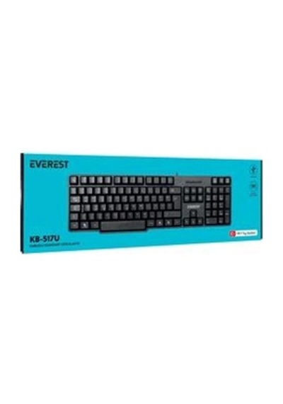 Everest Kb-517uf Siyah Usb F 2mt Kablo Uzunluğu Standart Klavye Kdo