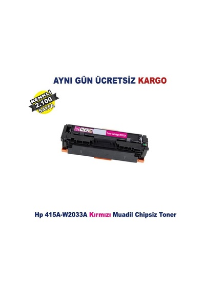 Hp ColorLaserJetPro 415A|M479DN|M479DW 1 SET Çipsiz Uyumlu Toner