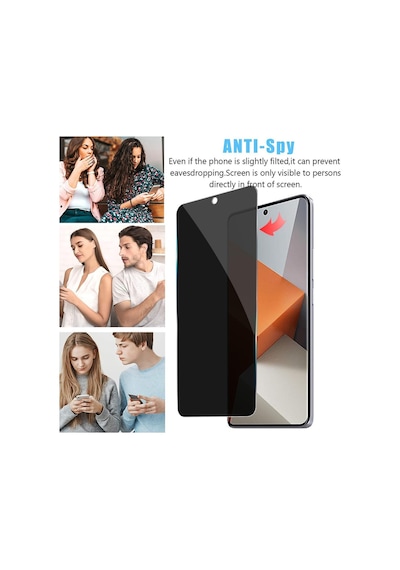 Xiaomi Redmi Note 13 Pro 4g Hayalet Ekran Koruyucu Cam 5d Hard Privacy Tempered Glass Full