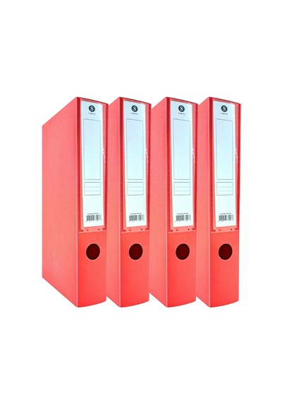 Sarbag Sert Plastik Arşiv Kutusu 24x32x6 Cm 4 Adet Kırmızı