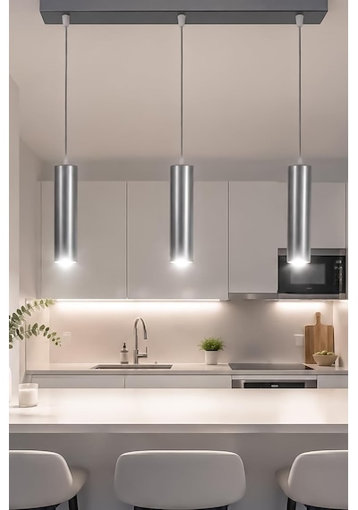 Spotlike Üçlü Sıralı Modern Spot Avize Beyaz Işık Diğer