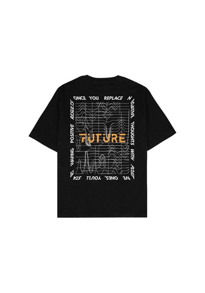 Startmore Adrift Future Siyah Oversize Unisex T-shirt Siyah