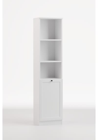 Terra Kitaplık 40x173x31 Cm Beyaz - Modern Tasarım Gri