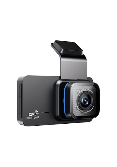 Black Box Wifi Li Araç İçi Kamera 3 İnç Ekranlı Ön Ve Geri Görüş Kameralı Mikrofonlu 1296p Super Hd
