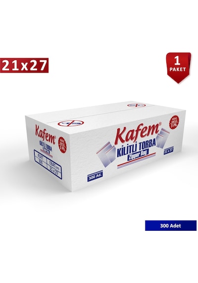 21 X 27 Cm Kilitli Poşet / Naylon Torba 300 Adet - Kafem 21 X 27 Cm Kilitli Poşet / Naylon Torba 300 Adet - Kafem