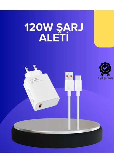 120 Watt Hızlı Şarj Adaptörü Samsung S20 S21 S22 S23 Uyumlu .