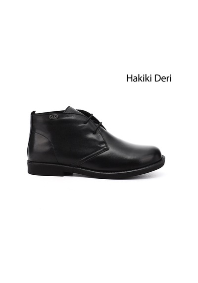 Gönderi(R) Gönderi R Siyah Kauçuk Taban Hakiki Deri Bot Siyah