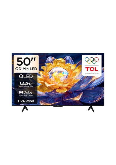 TCL 50" Akıllı Tv 50Q6C 4K QD-mini Led Renkli Quantum Crystal Hdr10+ Oyun Google TV 144hz D (Yenilenmiş)