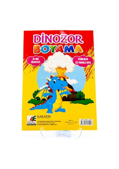 Dinazor Boyama Kitabı Renkli Boya Defteri. Örnekli. Büyük Boy. 12