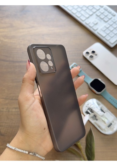 Redmi Note 12 4g Uyumlu Süper İnce Mat Ultra Thin Silikon Kılıf Siyah