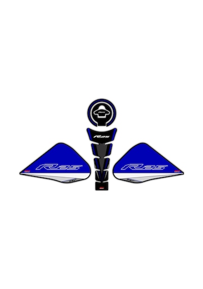 Gp Kompozit Yamaha R25 2015 2018 Uyumlu Tank Pad Seti Mavi
