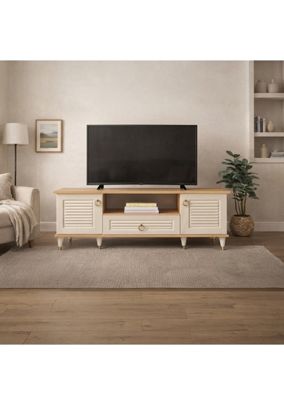 Bej Tv Ünitesi Tv Sehpası Ünite 140 Cm