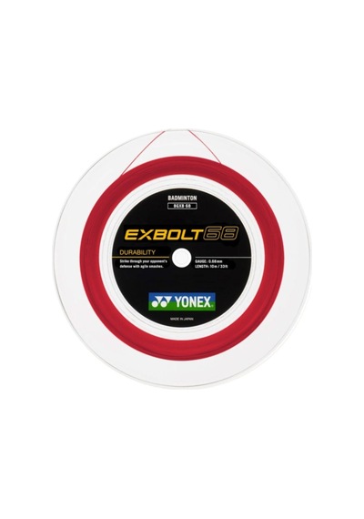 Yonex - Exbolt 68 - 0.68 - 200 M - Kırmızı - Badminton Kordajı