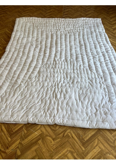 Cotivo Tek Kişilik El Yapımı El Sırıması Doğal Yün Yorgan 4 Kg Ağırlığındadır Beyaz