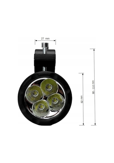 Knmaster Fighter S 30w Çakarlı Motosiklet Sis Farı Takım