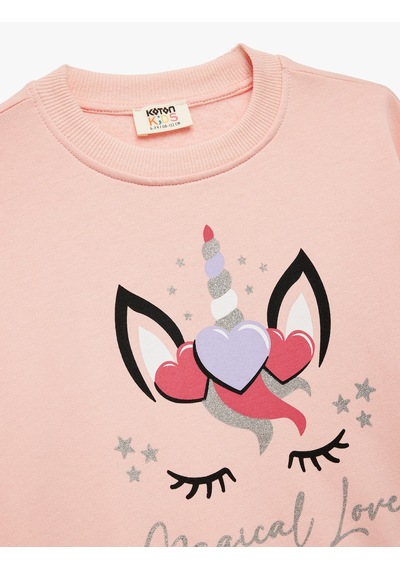 Koton Simli Unicorn Baskılı Şardonlu Uzun Kollu Bisiklet Yaka Sweatshirt Pembe 6wkg10174ak Gül Koton Simli Unicorn Baskılı Şardonlu Uzun Kollu Bisiklet Yaka Sweatshirt Pembe 6wkg10174ak Gül