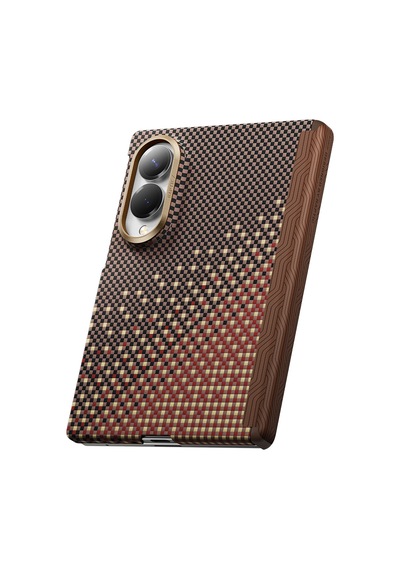 Galaxy Z Fold 8 Uyumlu Kılıf M-safe Özellikli Raptic Aramid Skinpro Serenity Serisi Kapak Kahverengi