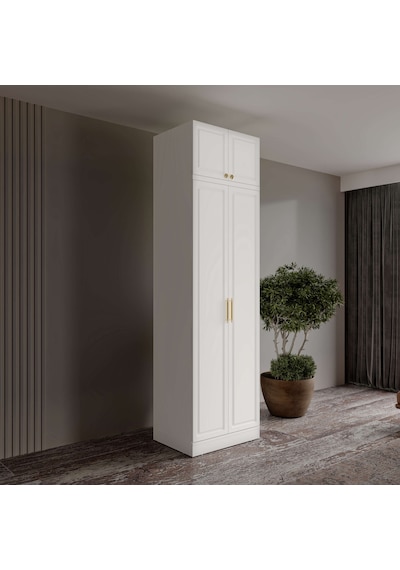 Guneystore Milas Gold 2 Kapaklı Komple Mdf Yüklüklü Gardırop