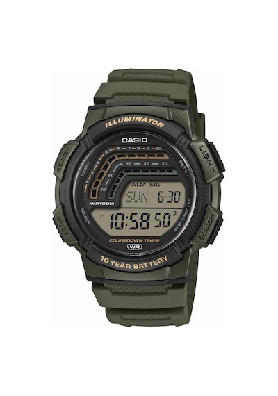 Casio Ws-1800-3avdf Quartz Silikon Kordon Yeşil 10 Atm 45 Mm Erkek Kol Saati Yeşil