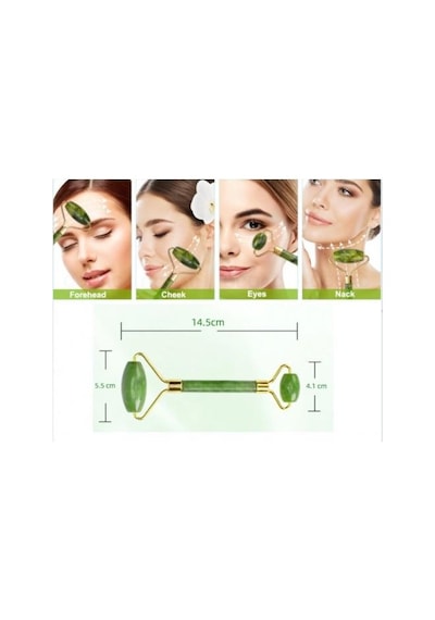 Yeşim Taşı Masaj Aleti Jade Roller Yeşim Taşlı Yüz Masaj Aleti