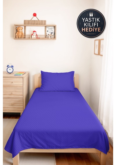 Mor Modern Genç Odası Tek Kişilik Pike Takımı - Düz Kapitone Lila 160x220 Cm Mevsimlik Yatak Örtüsü Puslu Keten Kırığı