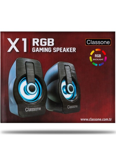 Classone Hoparlör 1+1 Usb Rgb X1b