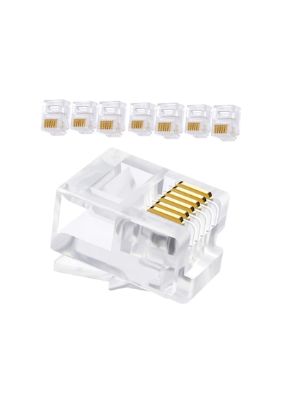 RJ11 6P6C 6 Pinli Telefon Jackı Konnektör 100 Adet