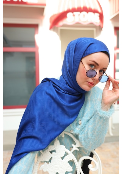 Silk Home Deluxe Şal 40005-25 Saks Mavi