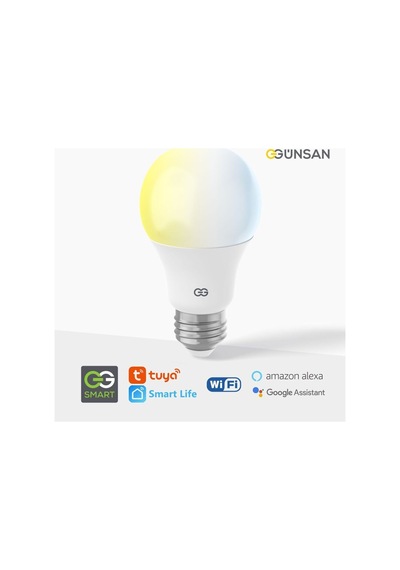 Günsan Akıllı Wifi Led Ampul Beyaz Işık Sesli Komut & Tuya & Smart Life Uyumlu 9w 2700k-6500k Ayarl Diğer