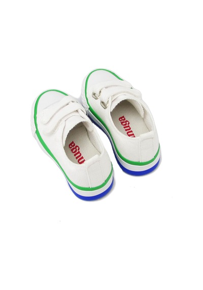 Kanuga Magl1202 Beyaz Unısex Çocuk Çift Cırtlı Converse Beyaz