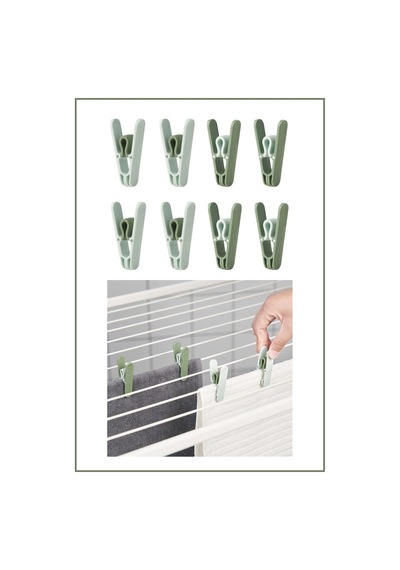 Slibb, Çamaşır Mandalı, 24 Adet, Yeşil Renk 3x8 5 Tr Diğer