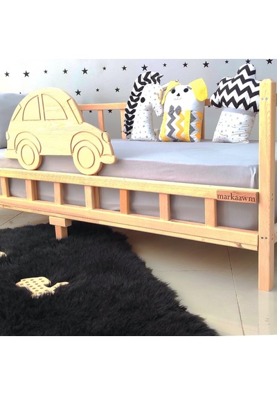 Markaawm Markaawm Premium Arabalı Montessori Yatak Çocuk Ve Bebek Karyola Akçaağaç