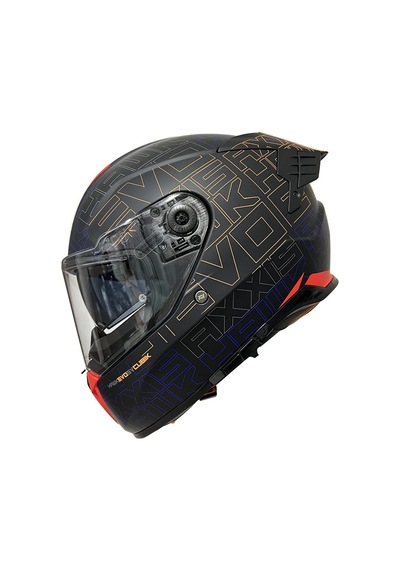 Axxis Hawk SV Evo Cubik C4 Matt Fluor Motosiklet Kaskı Siyah Turuncu