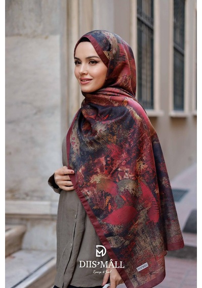 Mimiyum Estella Desen Soft Şal Bordo