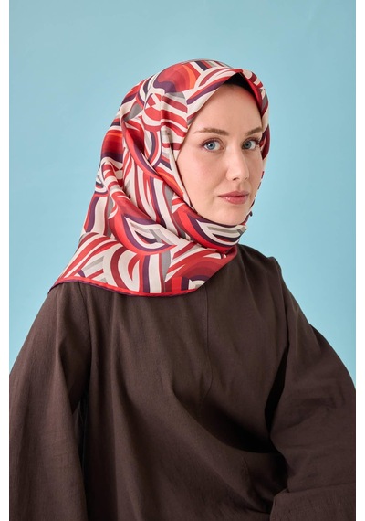 Silk Home Twill İpek Eşarp 11471-16 Kırmızı, Bordo, Antrasit, Beyaz, Koyu Mor