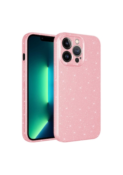 Kilifone - Apple Uyumlu iPhone 12 Pro - Kılıf Simli Kamera Korumalı Koton Kapak - Pembe