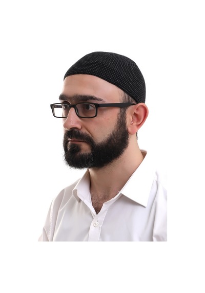 Füme Kışlık Nokta Desenli Orlon Namaz Takkesi