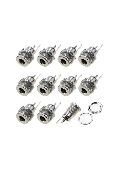 Buhara Elektronik 10 Adet Ic-258d Dc Şase 2,1mm Yuvarlak Metal 12