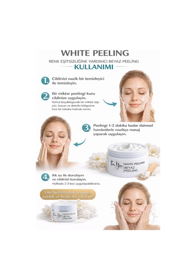 White Peeling Yüz Ve Vücut Peeling Pirinç Peeling Cilt Yenileyici Bakım 100 Ml