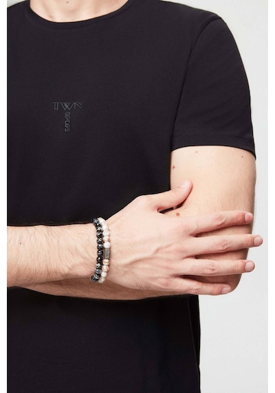 D's Damat Regular Fit Siyah Baskılı %100 Pamuk T-shirt 2EC14ORT05214 Siyah