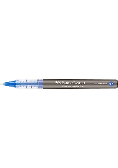 Free Ink Roller Kalem 0.7, Mavi, Silinmez Kalıcı Mürekkep, İğne Uçlu, Akıcı Yazım, Mürekkep Göstergeli Genel