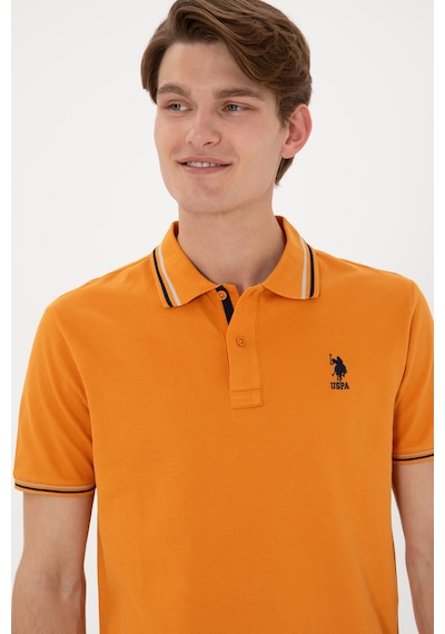 U.S. Polo Assn. Erkek Regular Fit Polo Yaka Kiremit Basic Tişört 50306011-VR031