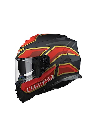 LS2 Storm Foggy Kask Mat Siyah-Kırmızı