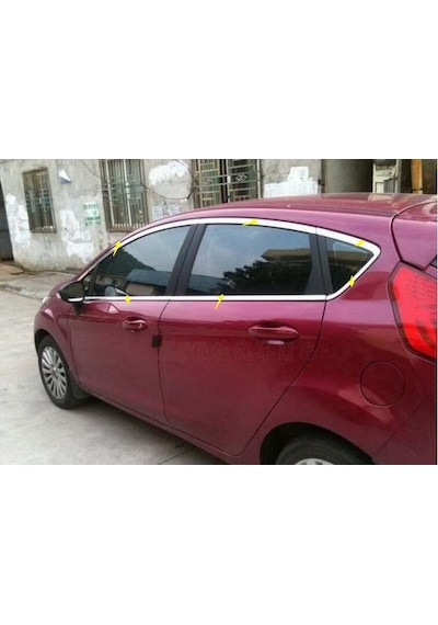 Ford Fiesta Cam Çerçevesi Kenar Çıtası Krom Tamtur 2009+